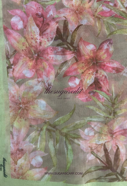 TSE Mod Japanese Cotton Voile Square In Perru