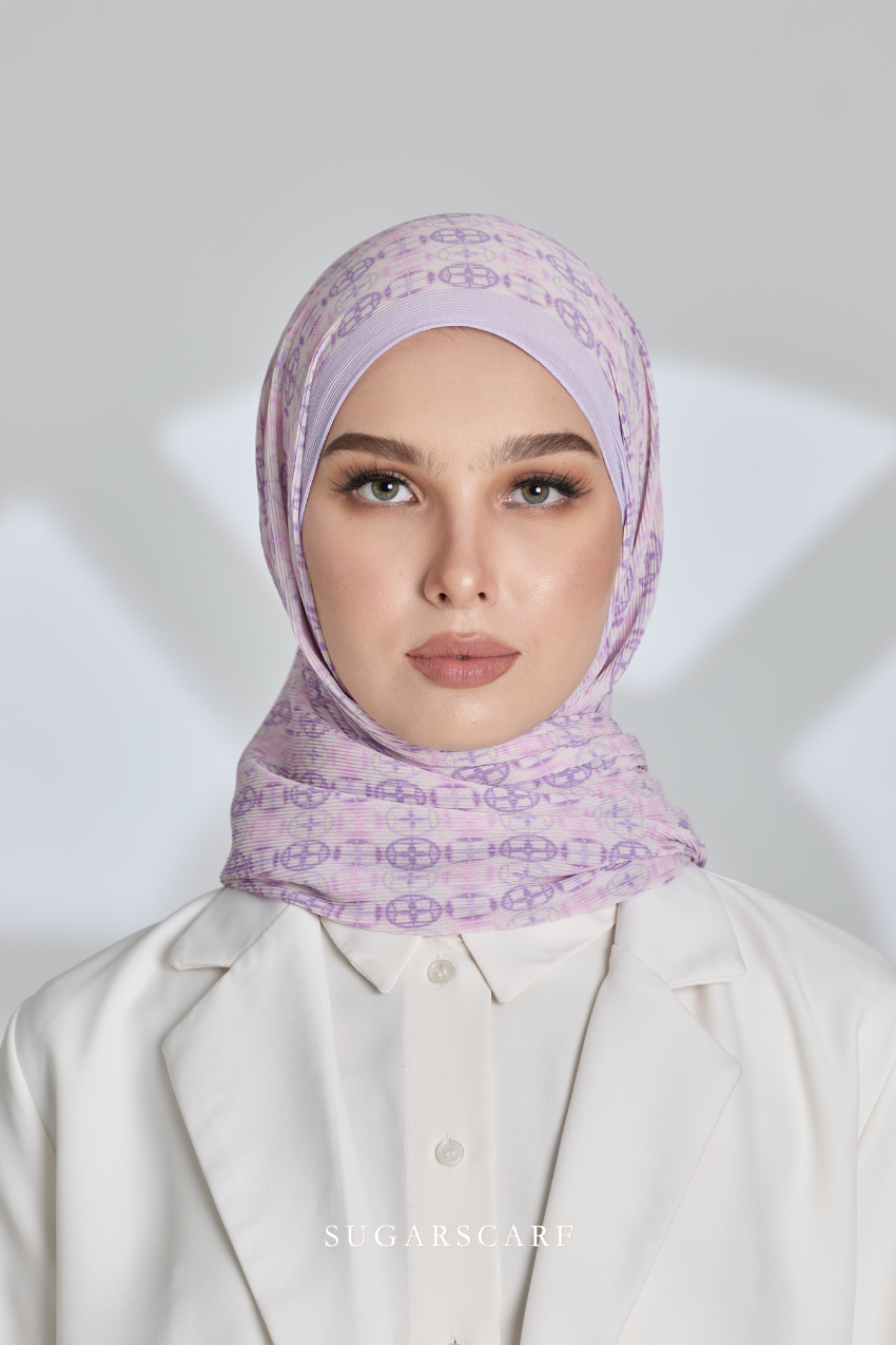 ( Full Wide Pleats Shawl ) Girl Boss ( Chill )