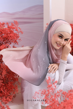 YES DEFECT - OmbreMonogram Pleated Shawl in Seoul (CODE PS)