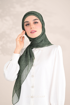 YES DEFECT - ( Square ) SSMonogramJP Voile in ( Salad )