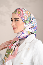 YES ( Square ) Blooming Matte Satin Silk Square ( VISIONARY )