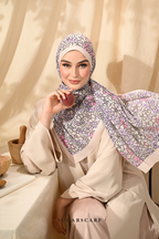 YES DEFECT ( Full Wide Pleats Shawl ) Eid Flower Power ( PILLOW TALK )