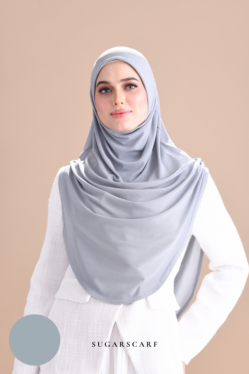 Iris Slip On Plain Hijab (Rain)