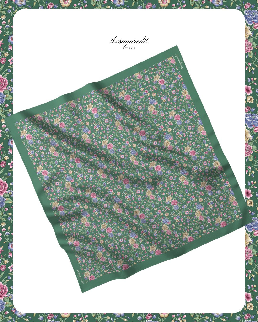 YES DEFECT - TSE Scarves of Love Paris Cotton Voile Square ( Haven )