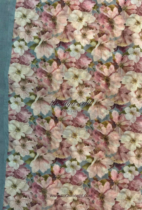 TSE Mod Japanese Cotton Voile Square In BlueLake