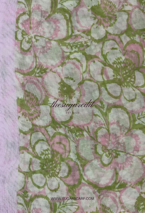 TSE Mod Japanese Cotton Voile Square In StrawberryCalling