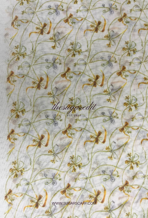 TSE Mod Japanese Cotton Voile Square In Ribbon&Cream