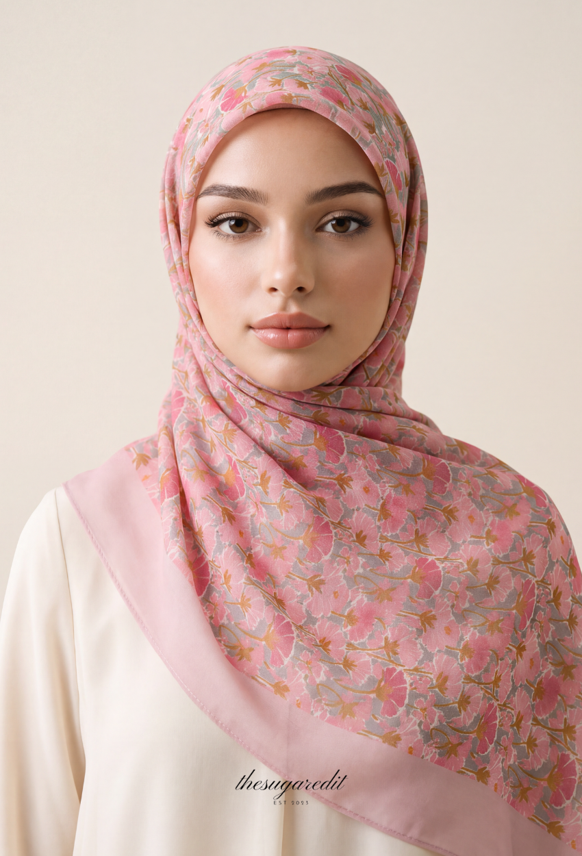 TSE BloomInvitation Japanese Cotton Voile Square -Gaya Island