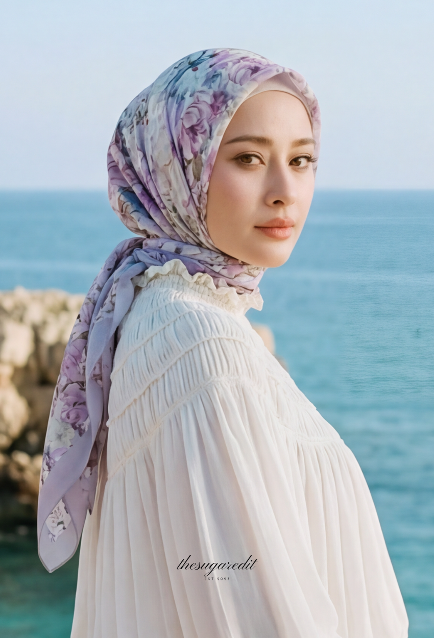 TSE BloomInvitation Japanese Cotton Voile Square In MissValentina