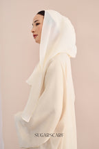 Noir Éclat Kate e The Scarfé Hood /Shawl 100%Silk in Moonlight