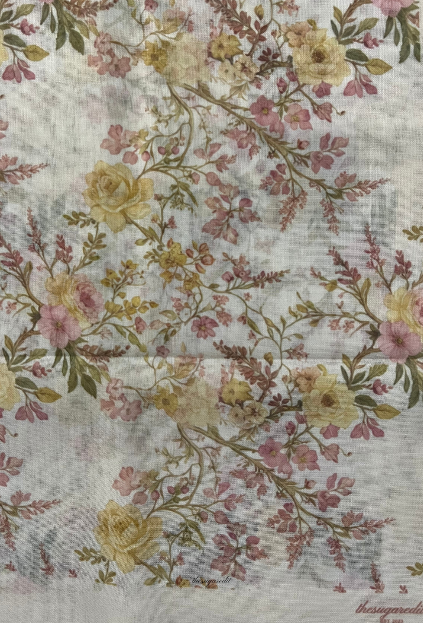 TSE Bloom JapaneseOsaka 47Inch Cotton Voile Square -Savannah