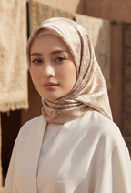 Eid Bloom 2026 Scarves Mixed Satin Square in BloomRosaline