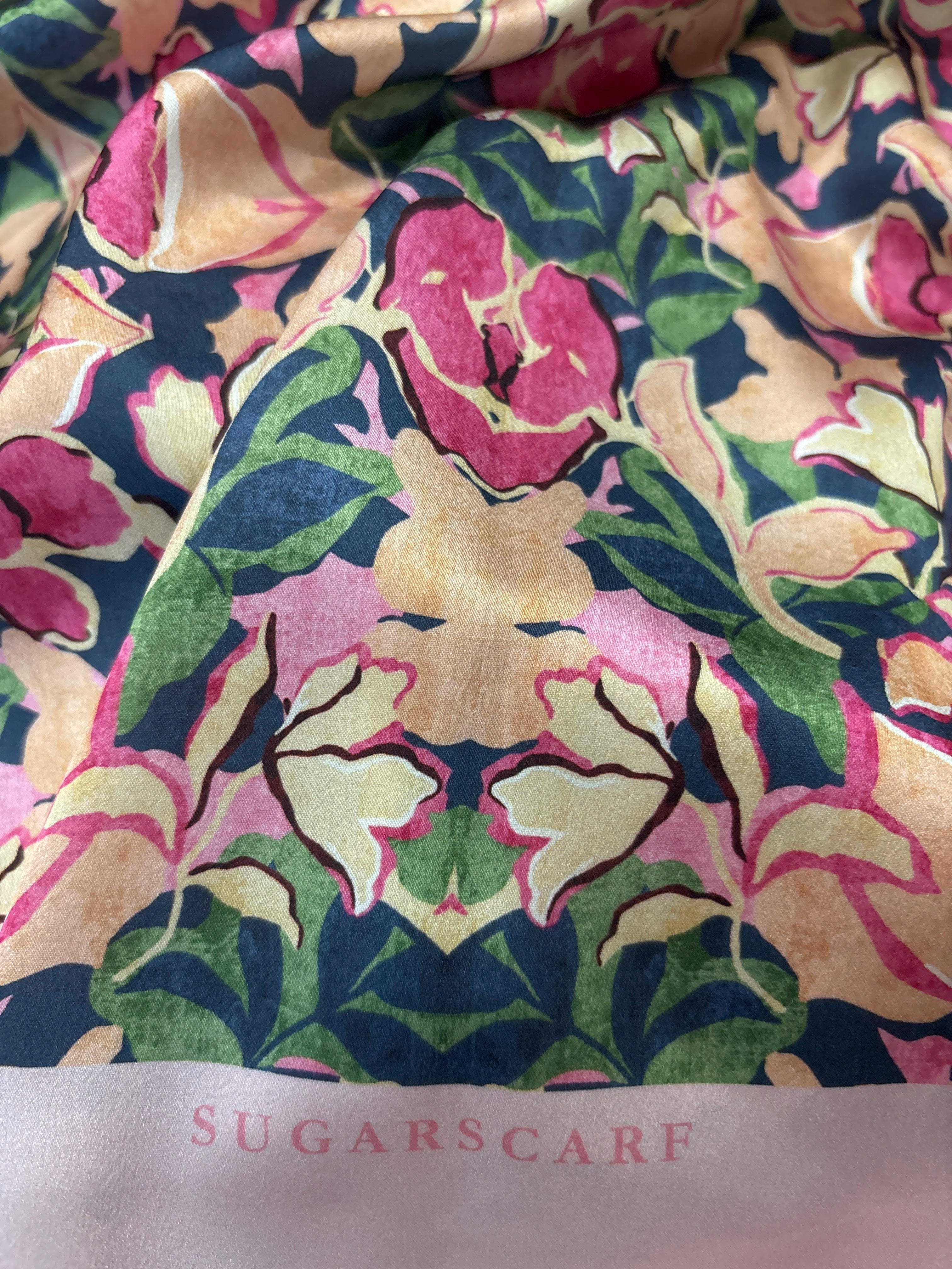 Eid Classy 2026 Scarves Mixed Satin Square in BloomAmoura