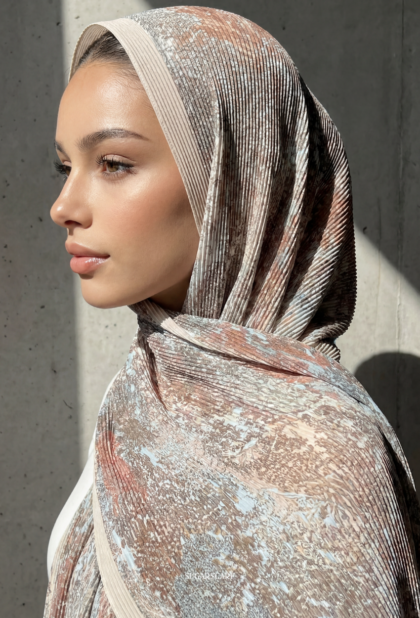 Fall In Love Wide Ultra Fine Pleated Shawl Ironless · Laure