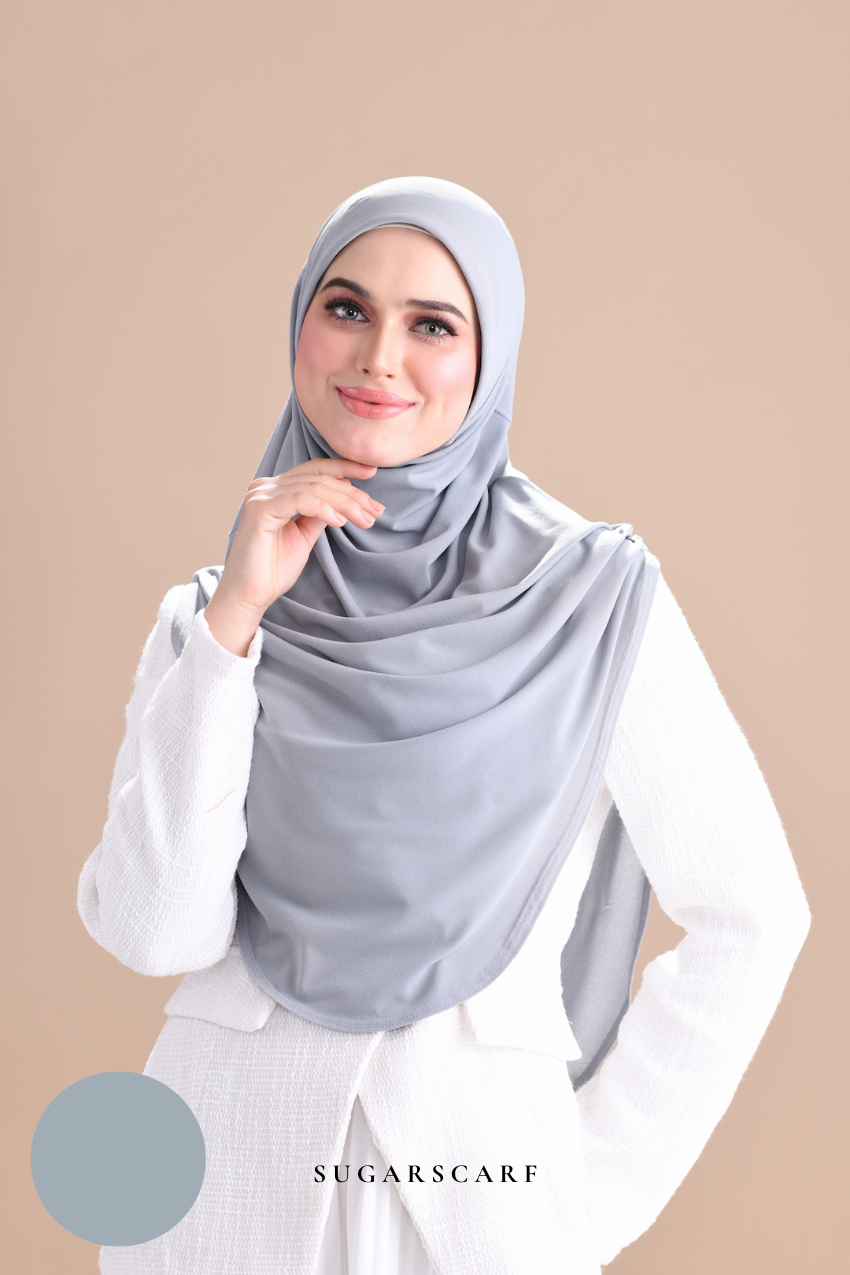 Iris Slip On Plain Hijab (Rain)