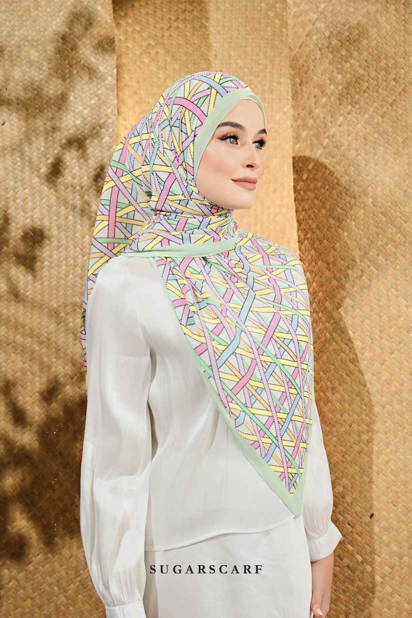 ( Full Wide Pleats Shawl ) Classy Simpulan ( ANYAMAN )