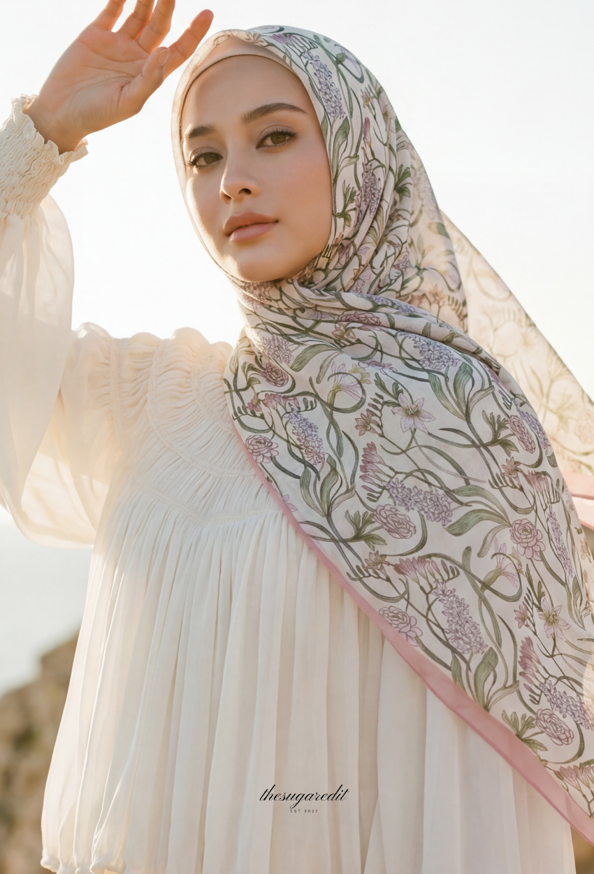 TSE Grace Collection Japanese Voile Square In SweetMemories