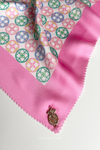 ( Square ) Girl Boss Mixed Satin Silk Scarf ( Meeting )