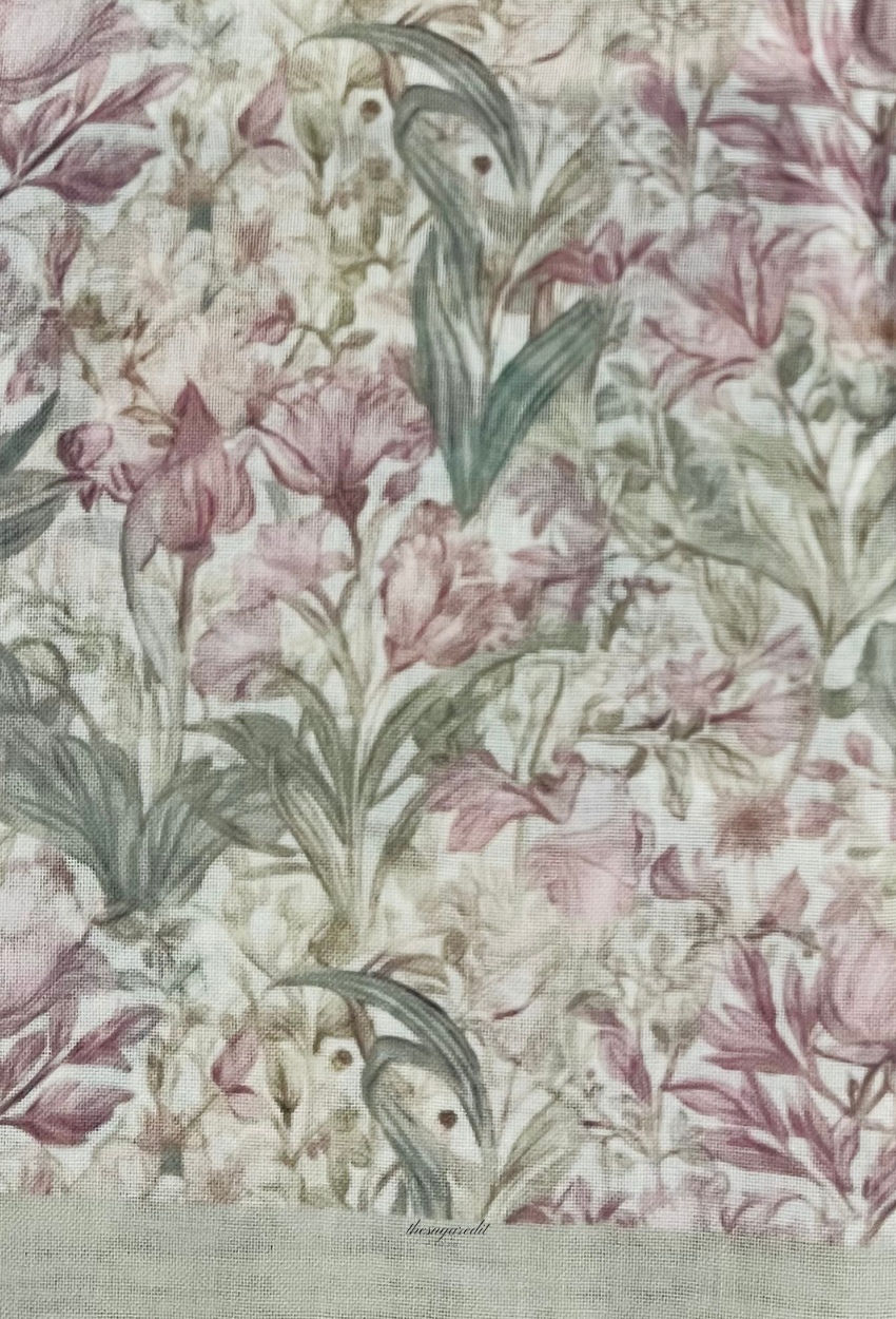 TSE Bloom JapaneseOsaka 47Inch Cotton Voile Square - Maeve