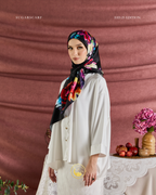 YES DEFECT (Square ) Celeste In Mixed Silk Matte Satin (Nirmala)