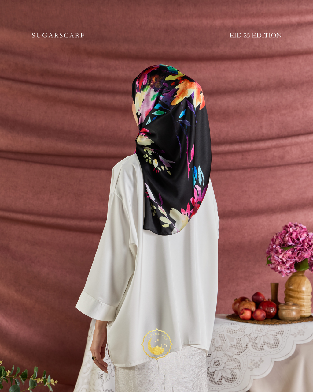 YES DEFECT (Square ) Celeste In Mixed Silk Matte Satin (Nirmala)