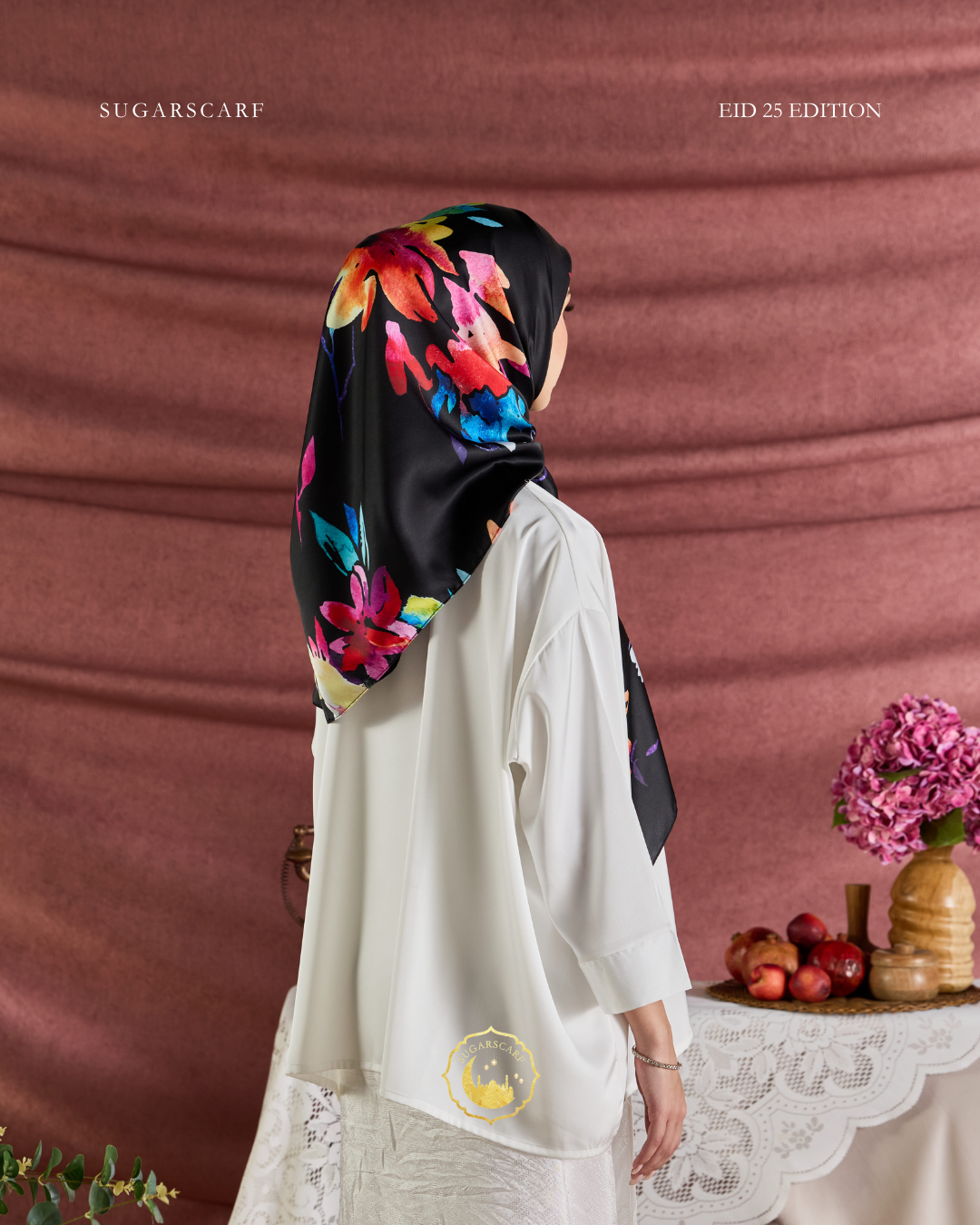 YES DEFECT (Square ) Celeste In Mixed Silk Matte Satin (Nirmala)