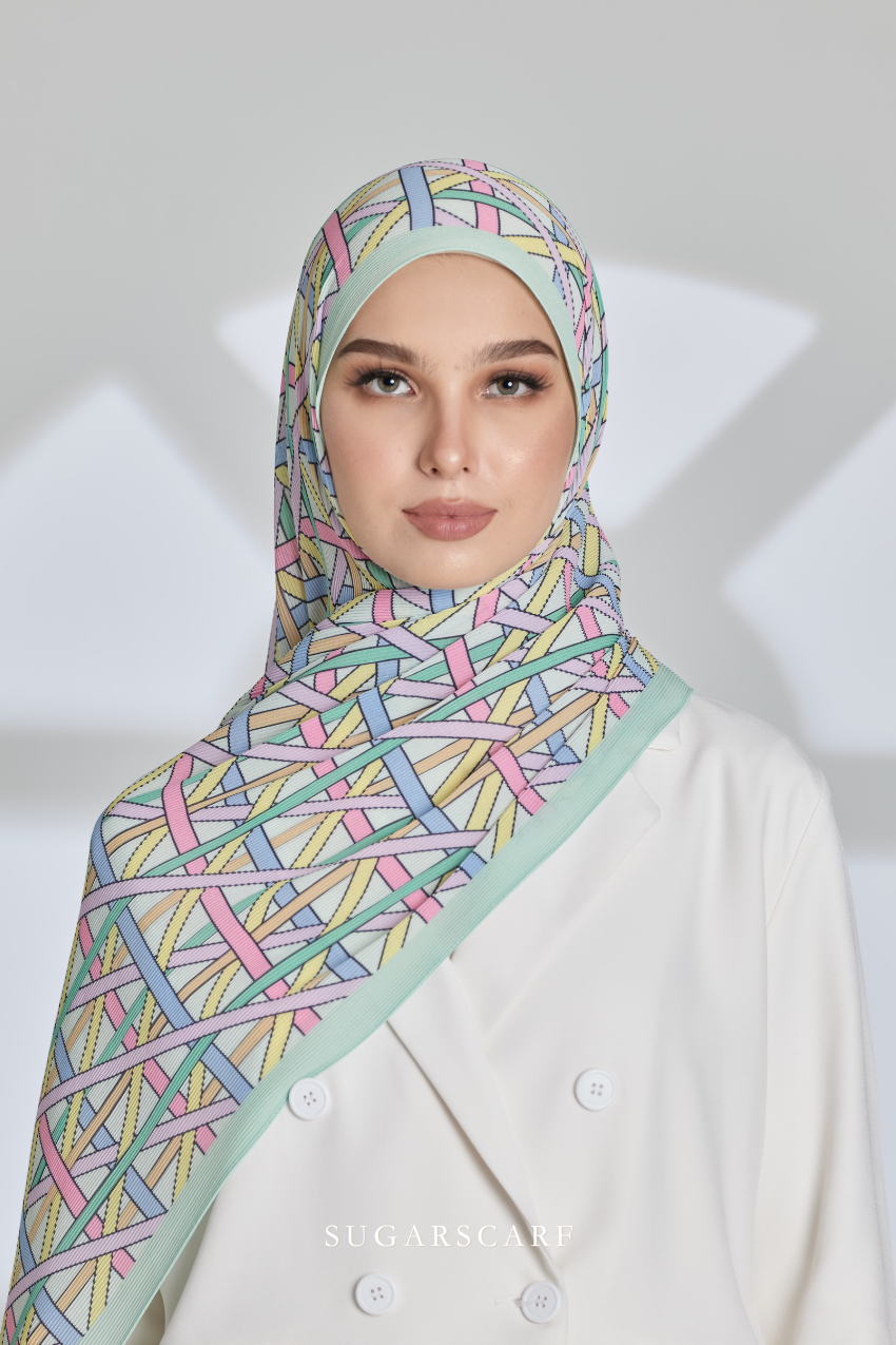 ( Full Wide Pleats Shawl ) Classy Simpulan ( ANYAMAN )