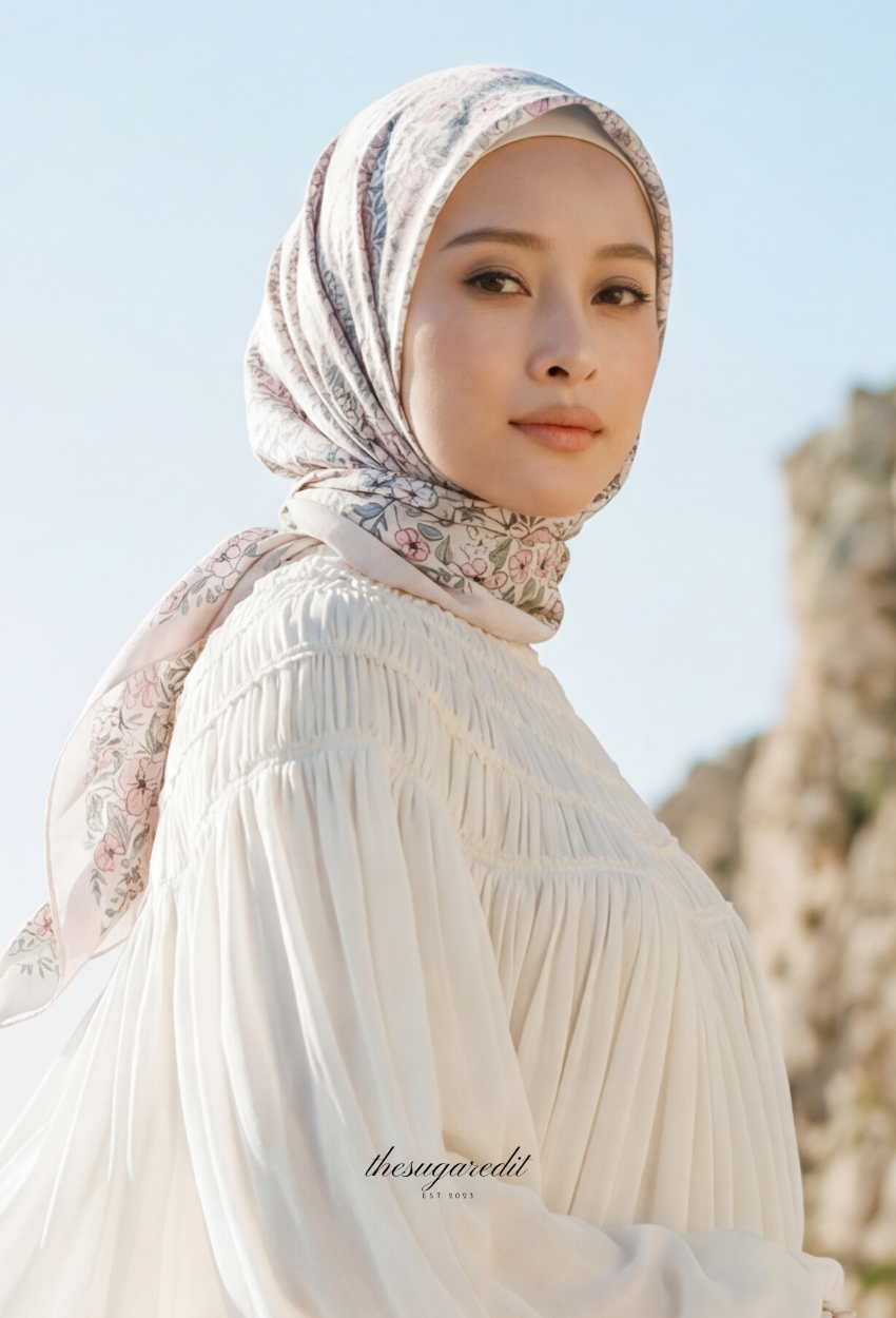 TSE BloomInvitation Japanese Cotton Voile Square In MissElara