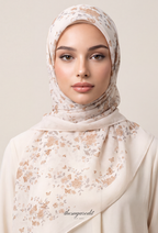 TSE BloomInvitation Japanese Cotton Voile Square - Rawa