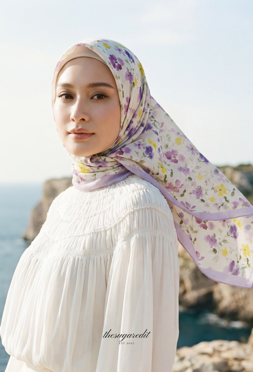 TSE Grace Collection Japanese Voile Square In FirstBlush