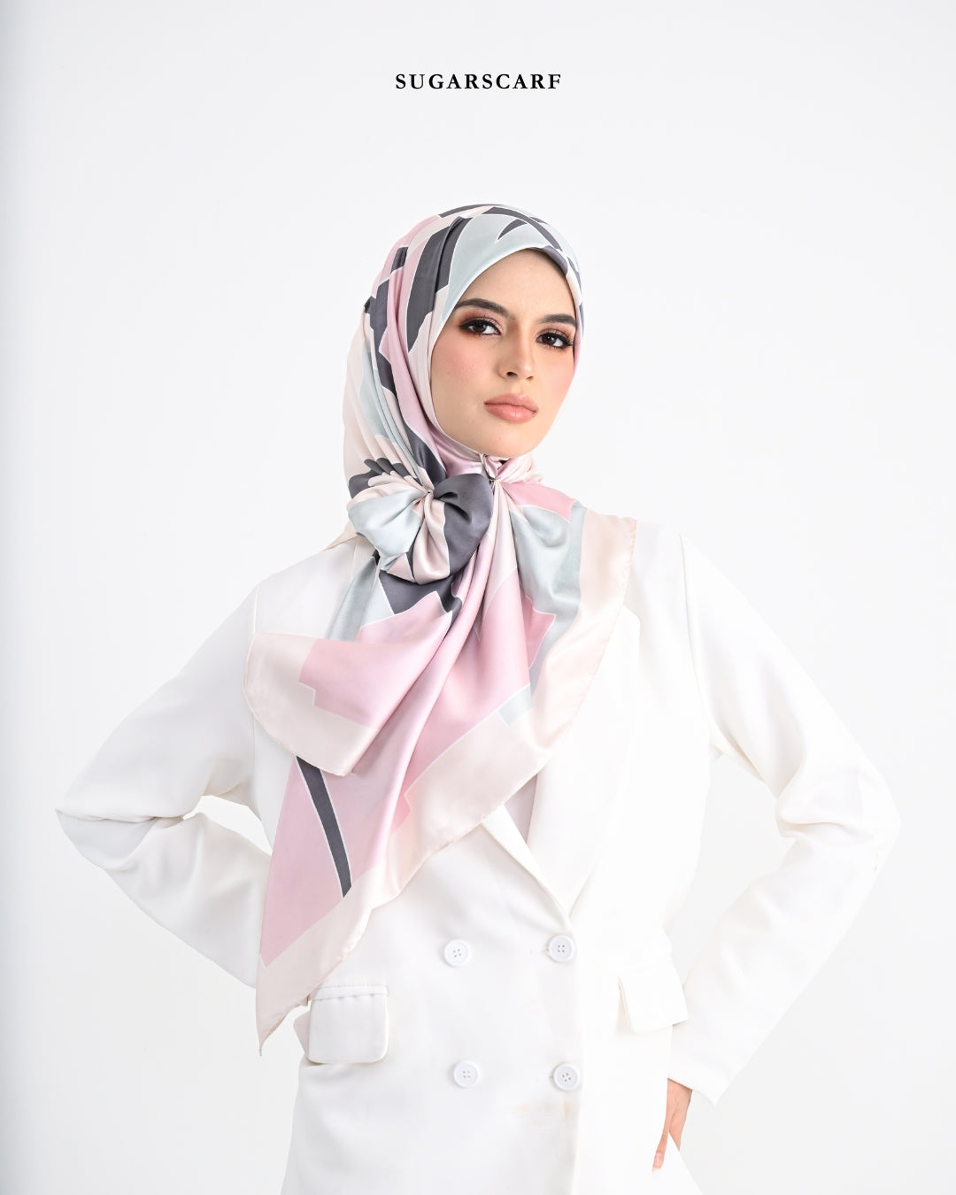 YES DEFECT Matte Satin Silk Sq (She is in The Bloom) in Olivia