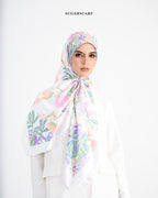 YES DEFECT -  Matte Satin Silk Sq (She is in The Bloom) in Maria