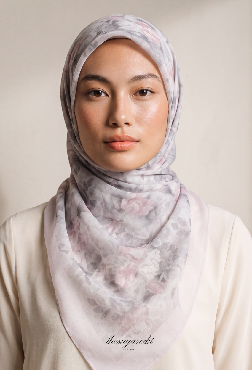 TSE BloomInvitation Japanese Cotton Voile Square  - NewCastle