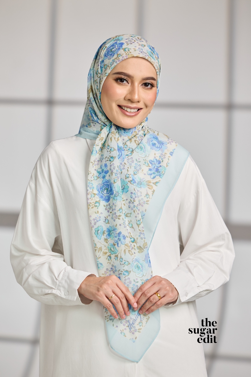 YES DEFECT - TSE Paris Cotton Voile Square Scarf Fyda