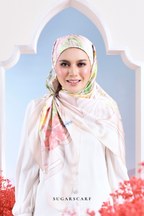 ( AS-IS ) Garden of Hurrem Bloom Mixed Silk Satin Square in ELYA