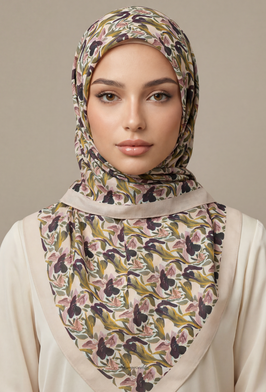 TSE BloomInvitation Japanese Cotton Voile Square - Bali