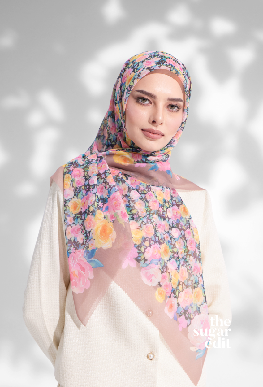 YES DEFECT - THESUGAREDIT Bella Blooming JapanCottonVoile In ( NEW MOON )