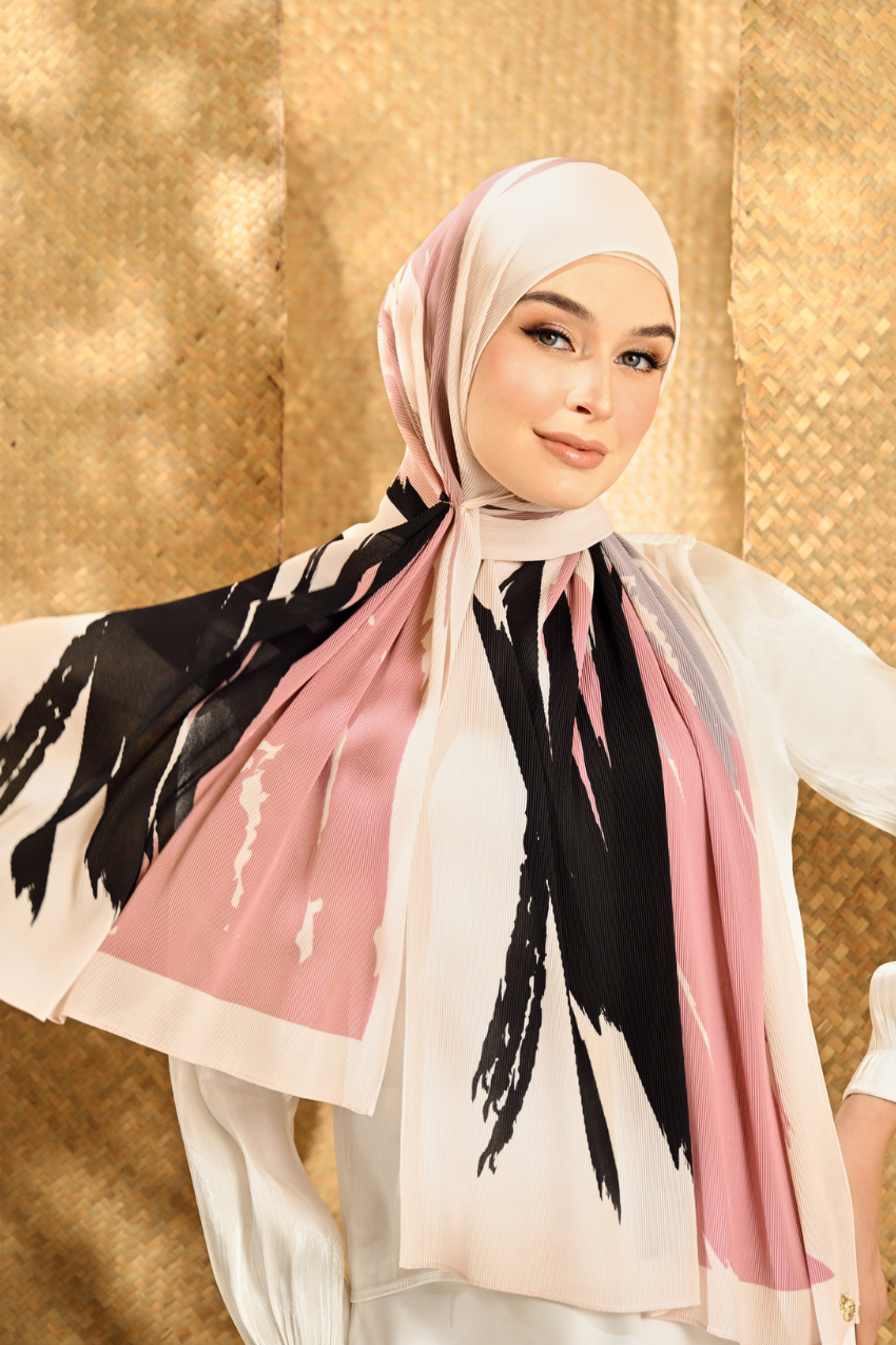 Pleated hijab sale scarf