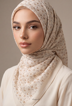 TSE Mod Japanese Cotton Voile Square In Ribbon&Cream