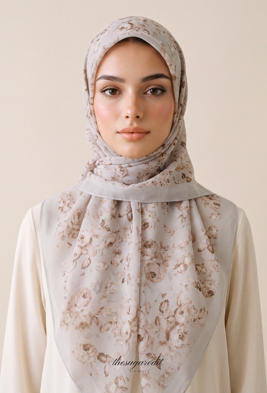 TSE BloomInvitation Japanese Cotton Voile Square - Aya