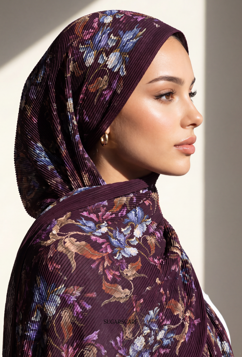 Fall In Love Wide Ultra Fine Pleated Shawl Ironless · in Natalie