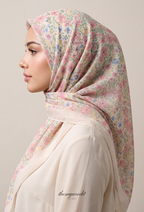 TSE BloomInvitation Japanese Cotton Voile Square - Doha