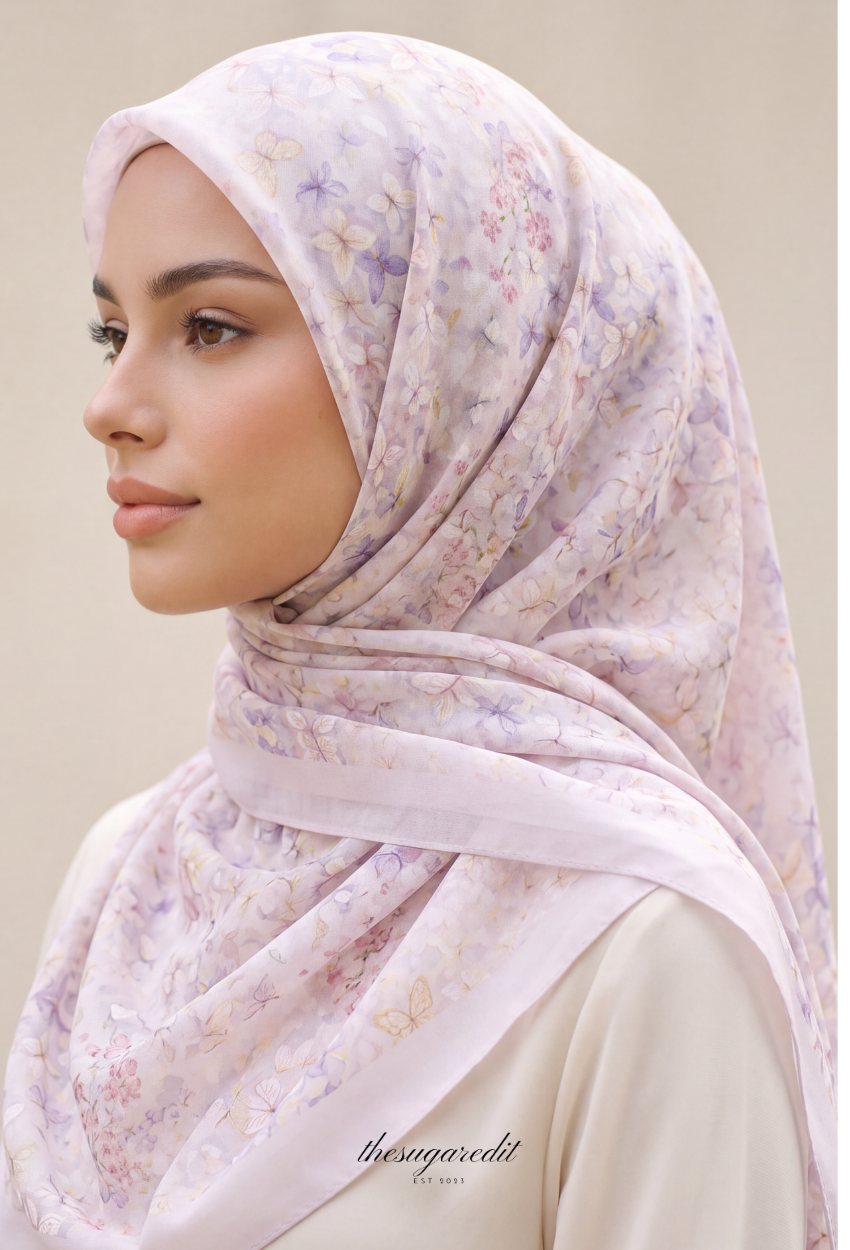 TSE BloomInvitation Japanese Cotton Voile Square - Cler