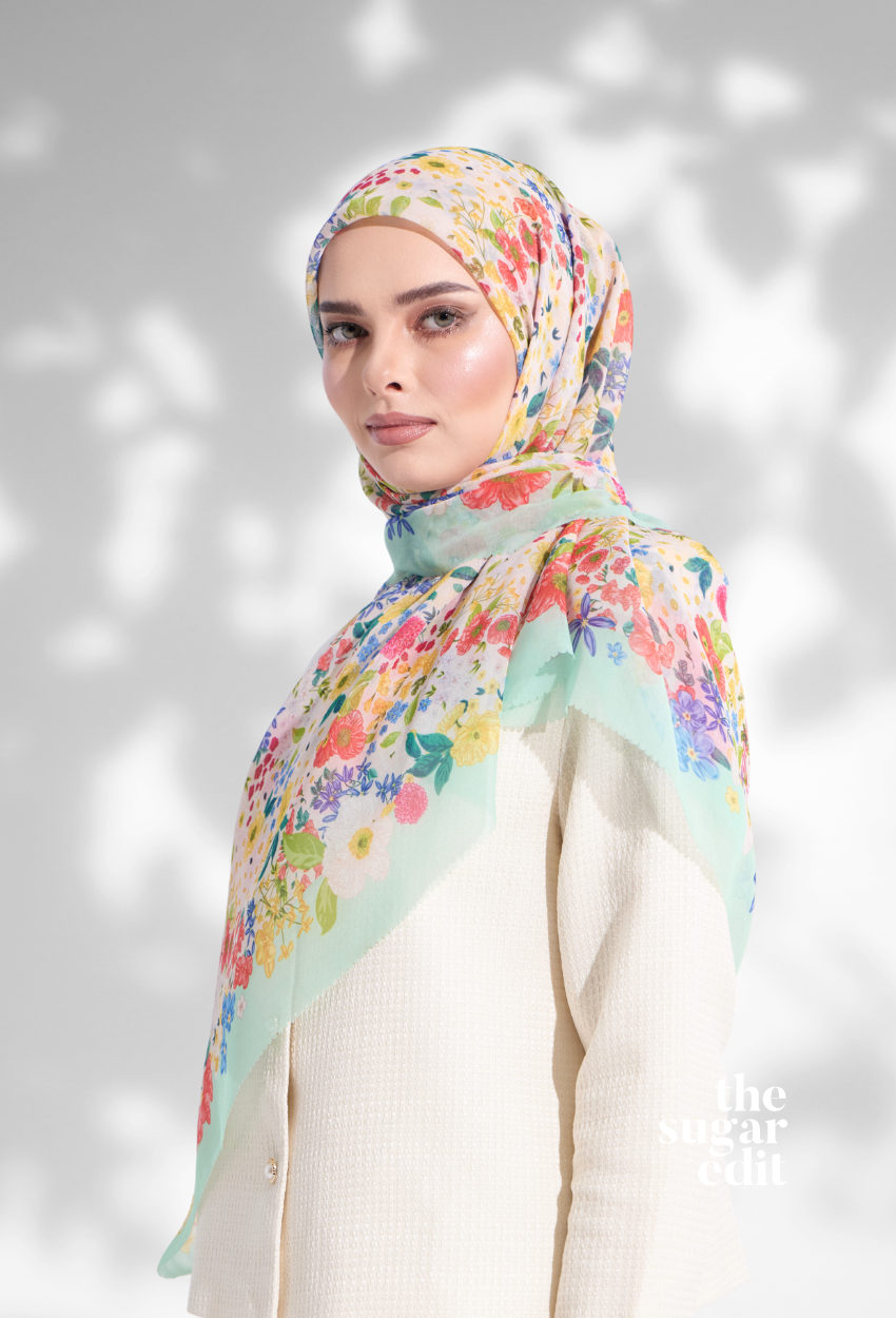 YES DEFECT - ( THESUGAREDIT Bella Blooming JapanCottonVoile In  ( CLAIRE DE LUNE )
