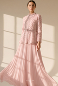 Rossie 2-Piece Pleated Dress With Crystal Blazer In Pink