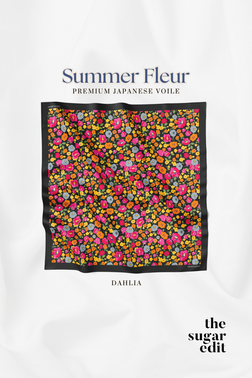 THESUGAREDIT Summer-Fleur Series Premium Japanese Voile ( Dahlea )