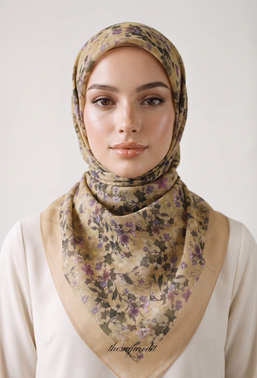 TSE BloomInvitation Japanese Cotton Voile Square - NewDehli