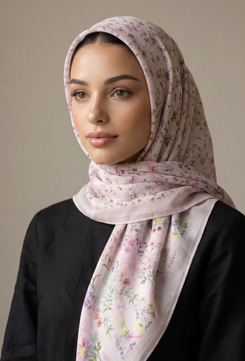 TSE BloomInvitation Japanese Cotton Voile Square - Thalia