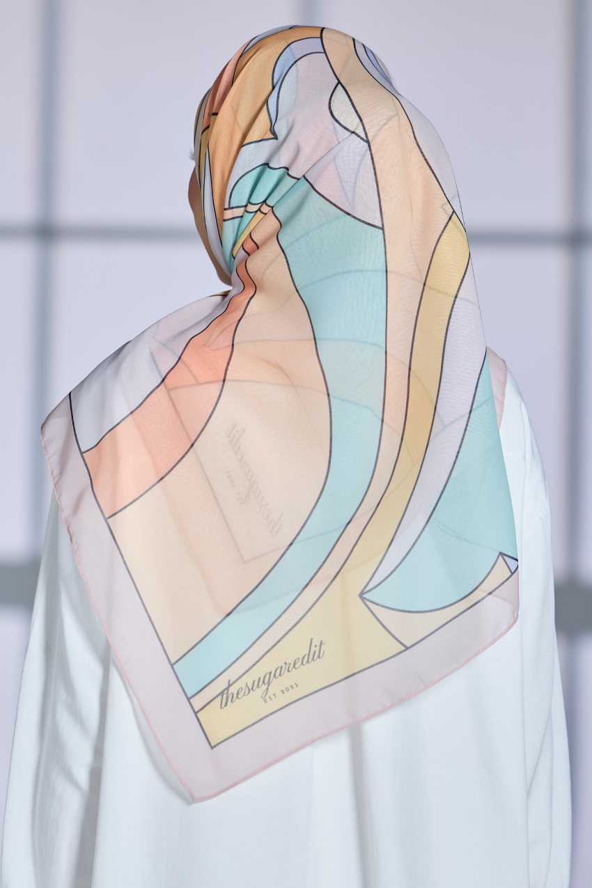 YES DEFECT - TSE Paris Cotton Voile Square Scarf Sabrina