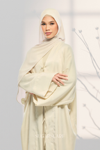 Noir Éclat Anne Embroidery Abaya Outer Robe  in Golden Dawn